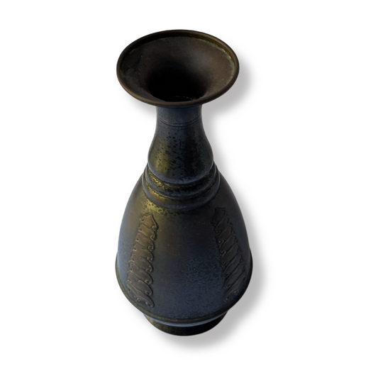 ANTIQUE ART NOUVEAU DUTCH BRASS VASES FROM HOLLAND BY KMD ROYAL AND DAALDEROP