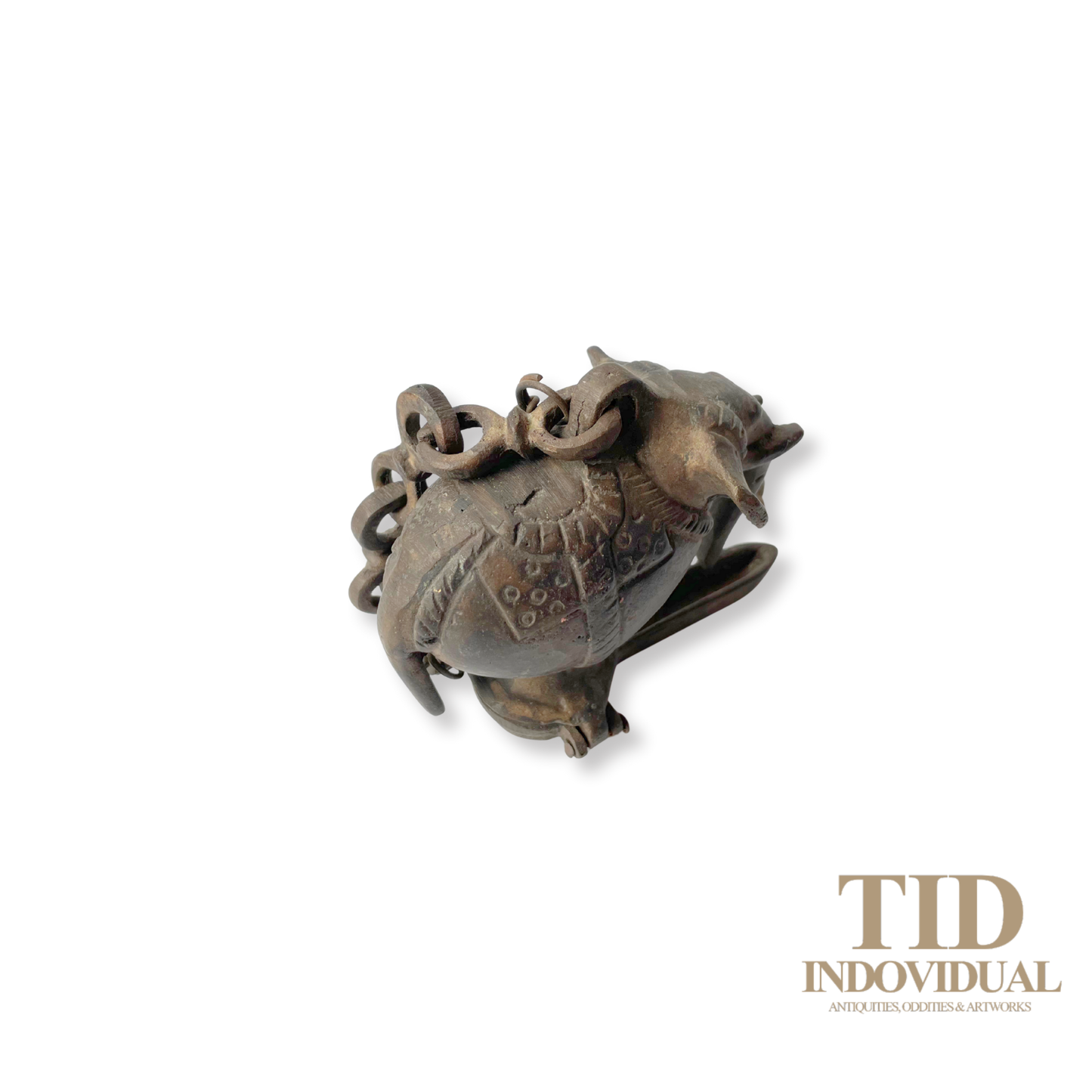 ANTIQUE DECORATIVE INDIAN ARTS BRASS DIYA- HANDICRAFT ELEPHANT SOLID BRASS HANGING OIL LIGHT LAMP