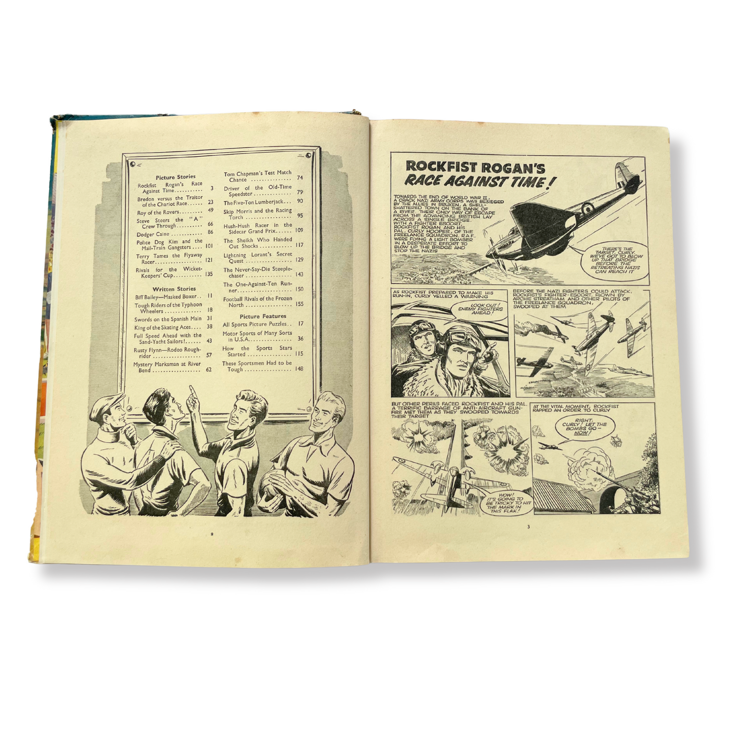 Tiger Annual 1958 - Vintage British Comic featuring Roy of the Rovers & Grand Prix Art