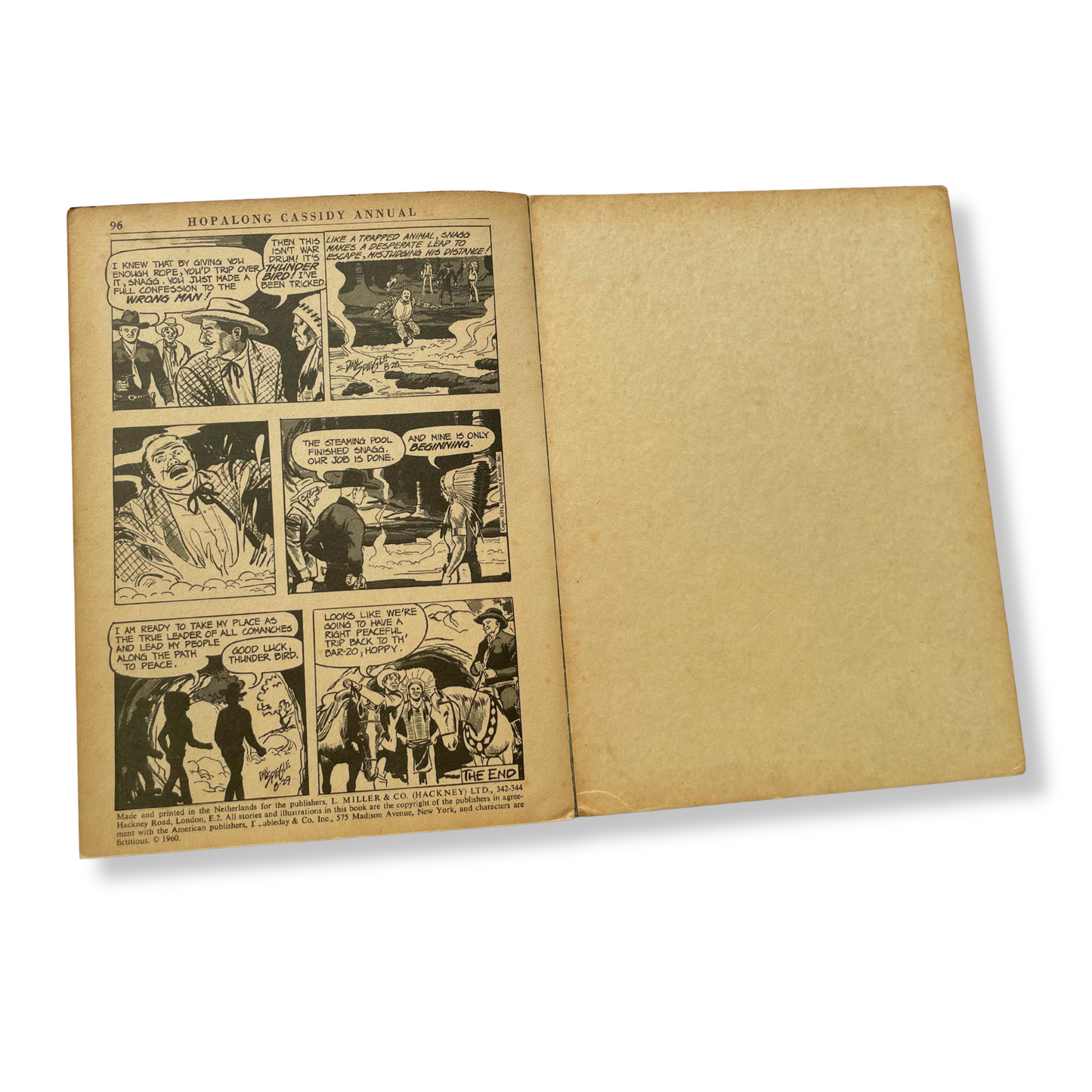 1954 Hopalong Cassidy Western Comic Annual No. 2 – L. Miller & Co. (UK Edition)