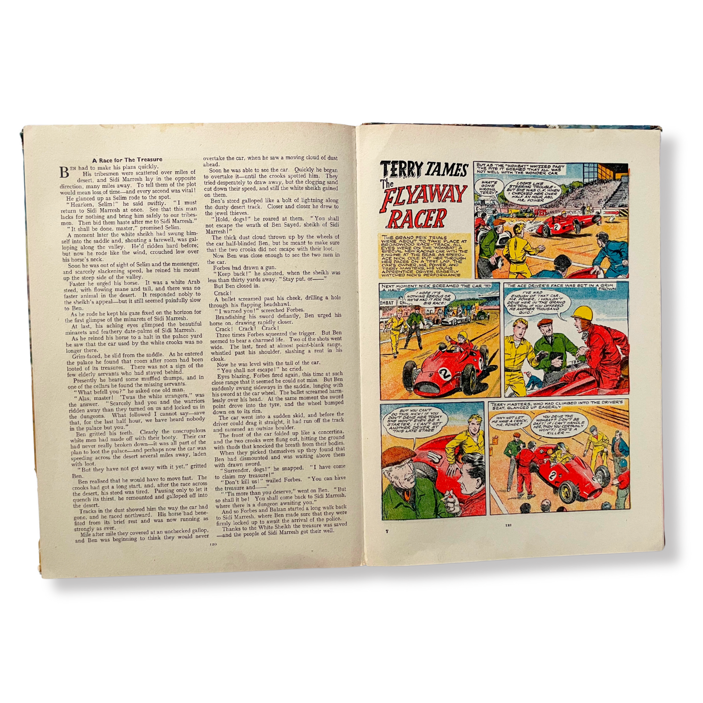 Tiger Annual 1958 - Vintage British Comic featuring Roy of the Rovers & Grand Prix Art