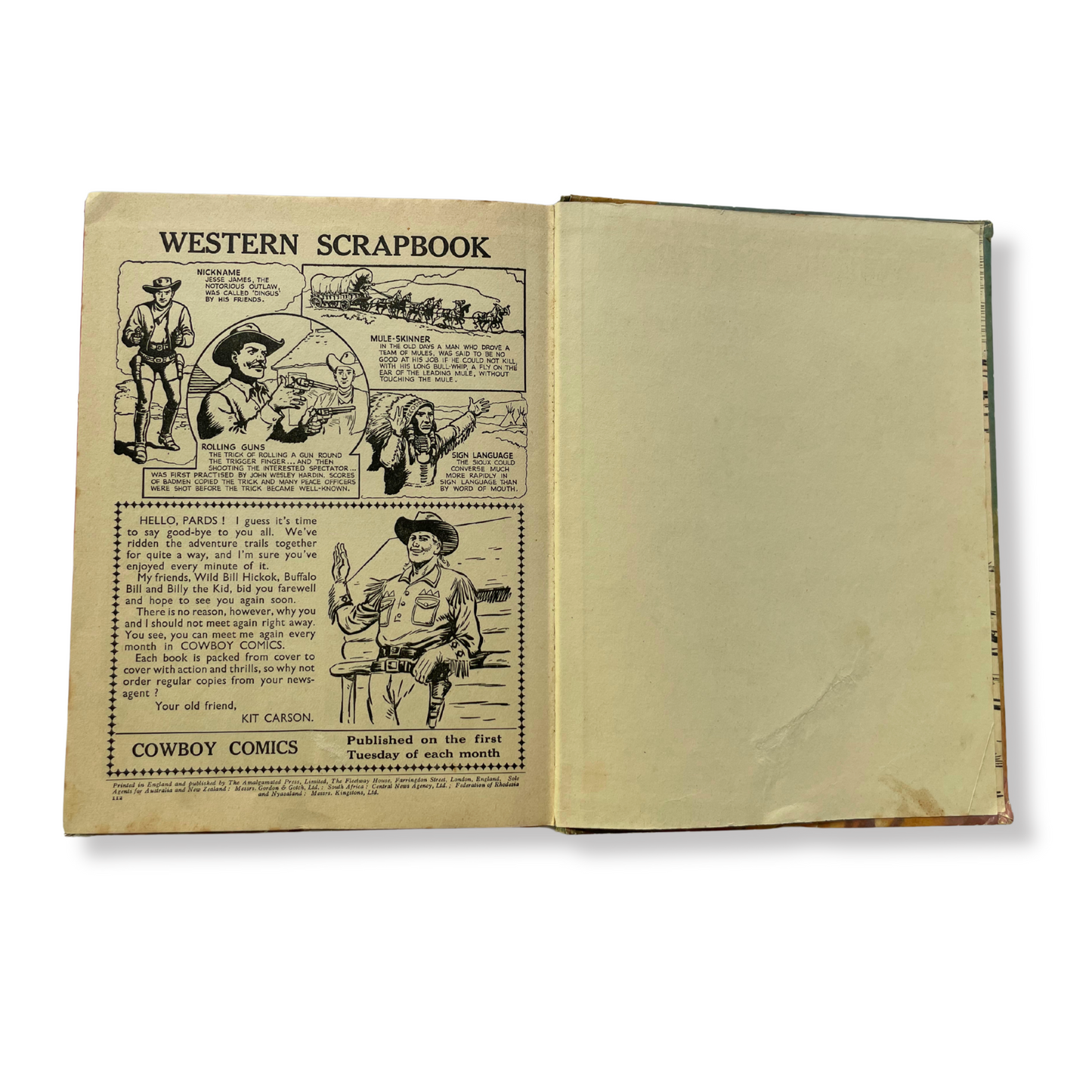 🤠 Vintage 1957 Kit Carson’s Cowboy Annual | Mid-Century Western Collectible