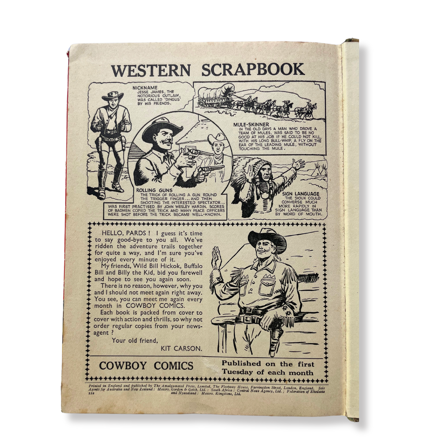 🤠 Vintage 1957 Kit Carson’s Cowboy Annual | Mid-Century Western Collectible