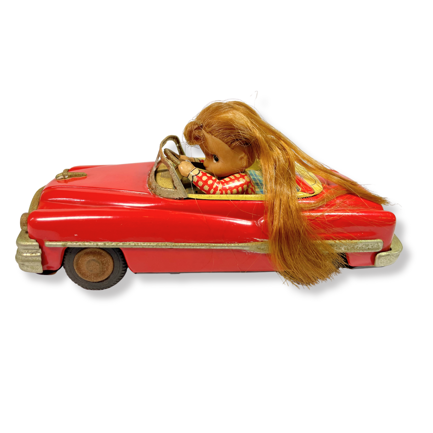 CRAGSTAN JAPAN VINTAGE c1950’s FRICTION WIND-UP TIN TOY CAR