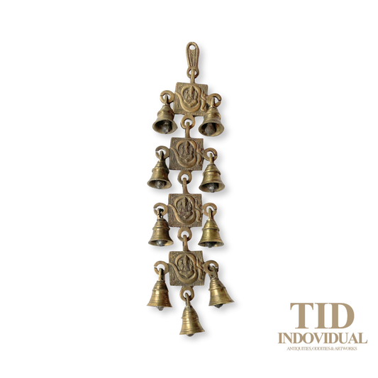 ANTIQUE DECORATIVE- HANDICRAFT BRASS GANESHA BELL WALL DECORATION