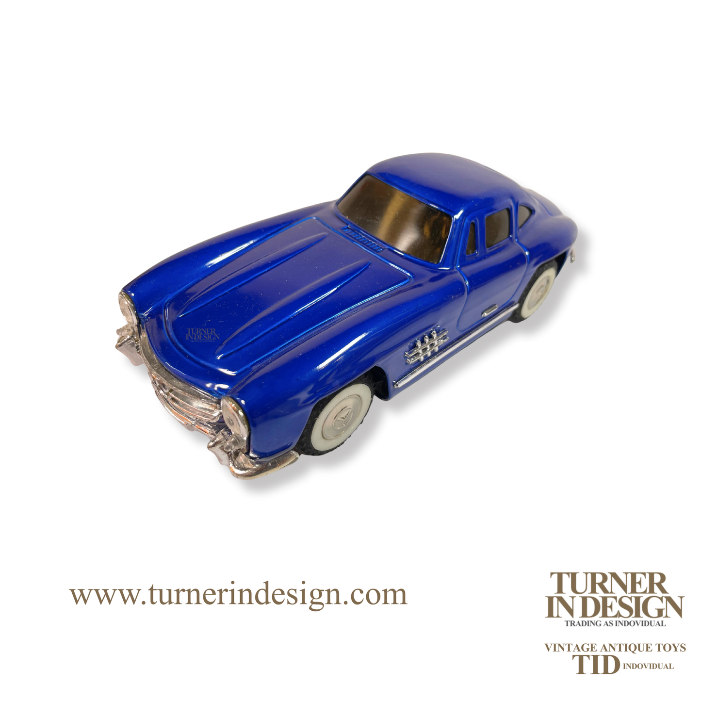 VINTAGE CLASSIC LIMITED REPRODUCTION MF-326 FRICTION TIN TOY CAR, MODEL OF THE ICONIC 1956 SEDAN MERCEDES BENZ