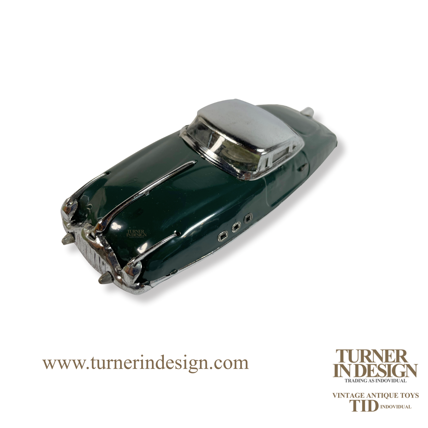 VINTAGE CLASSIC LIMITED REPRODUCTION MS- 208 FRICTION TIN TOY CAR, MODEL OF THE ICONIC 1950s SEDAN LIMOUSINE WITH FUTURISTIC DESIGN.