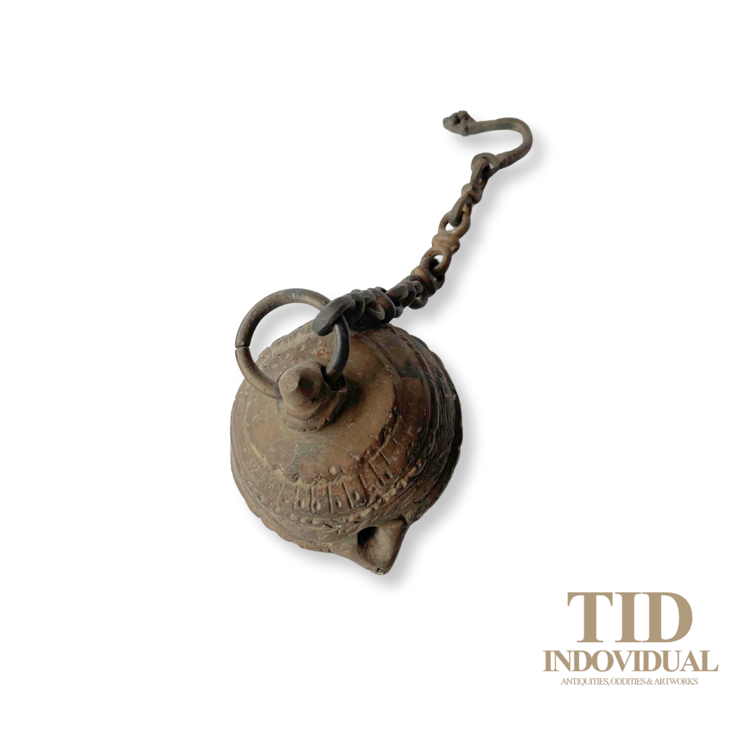 ANTIQUE DECORATIVE INDIAN ARTS BRASS DIYA- HANDICRAFT SOLID BRASS HANGING OIL LIGHT LAMP