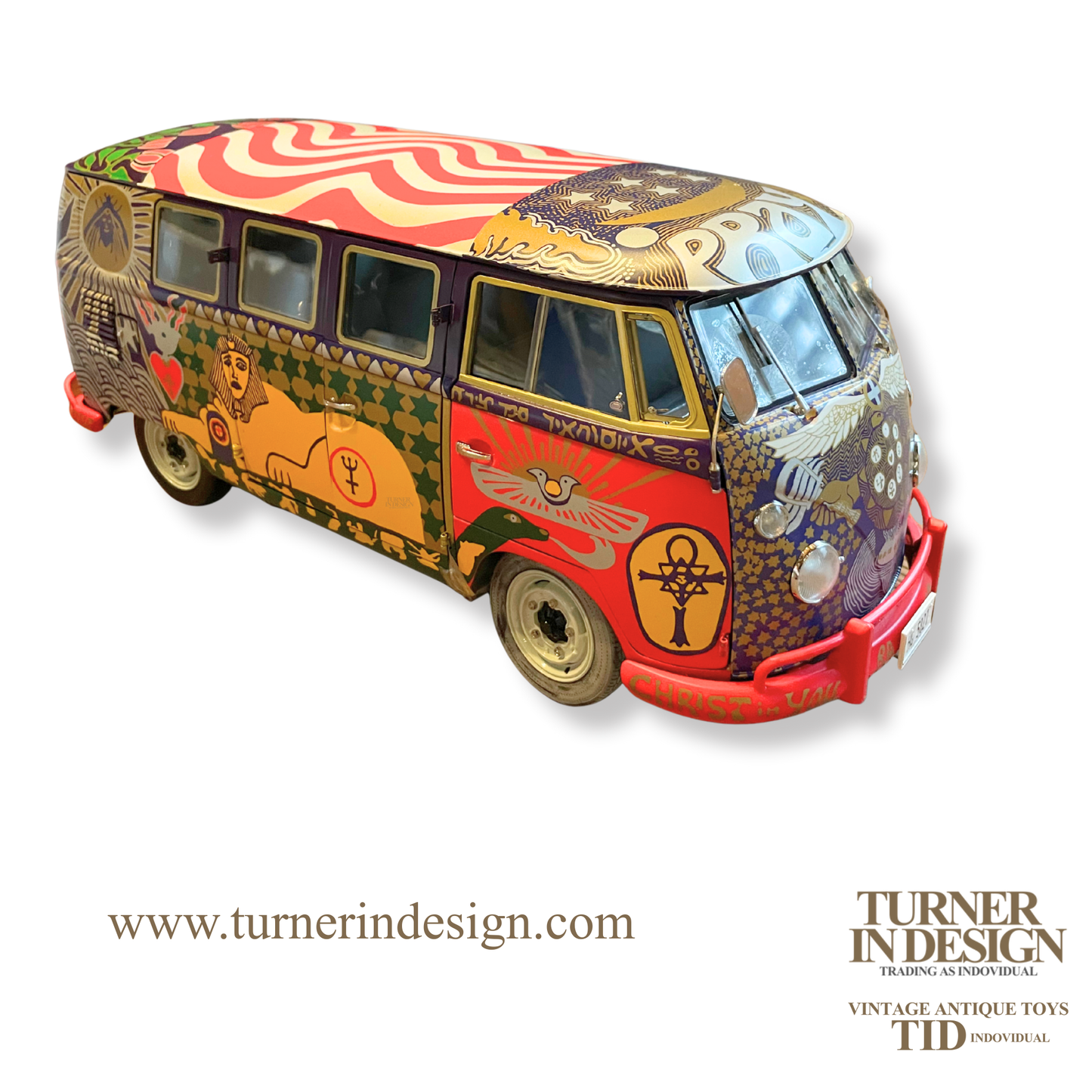 VINTAGE LIMITED EDITION (ONLY 3000 PIECES WORLDWIDE) | 1969 VW KOMBI WOODSTOCK LIGHT BUS DIE-CAST | SCALE 1:12 | OFFICIALLY LICENSED BY VOLKSWAGEN
