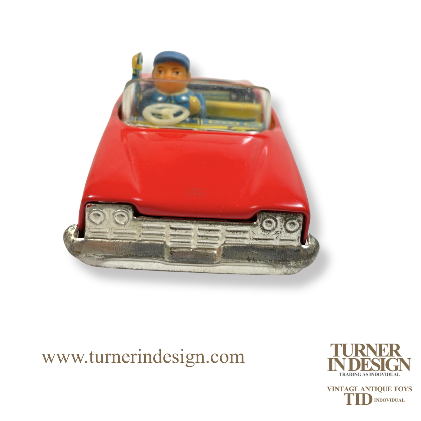 VINTAGE CLASSIC LIMITED REPRODUCTION MF-171 FRICTION CONVERTIBLE TIN TOY CAR, MODEL OF THE 1965 FORD FAIRLANE