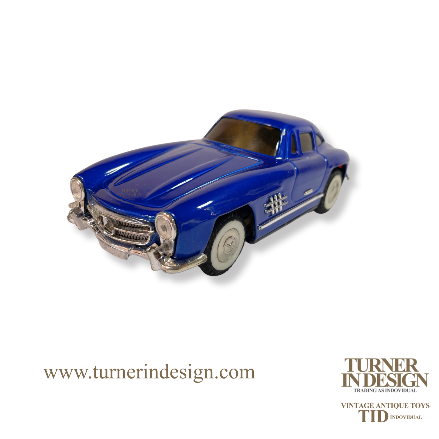VINTAGE CLASSIC LIMITED REPRODUCTION MF-326 FRICTION TIN TOY CAR, MODEL OF THE ICONIC 1956 SEDAN MERCEDES BENZ