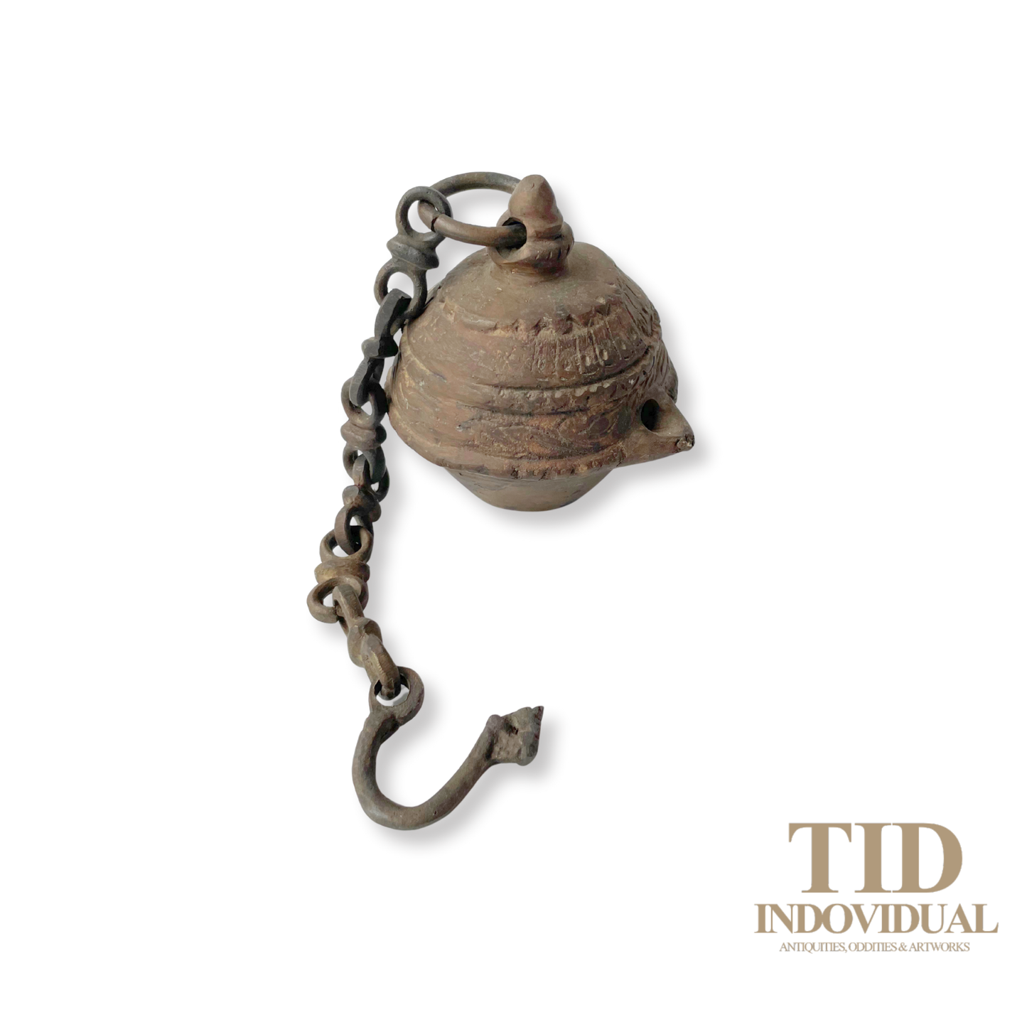 ANTIQUE DECORATIVE INDIAN ARTS BRASS DIYA- HANDICRAFT SOLID BRASS HANGING OIL LIGHT LAMP