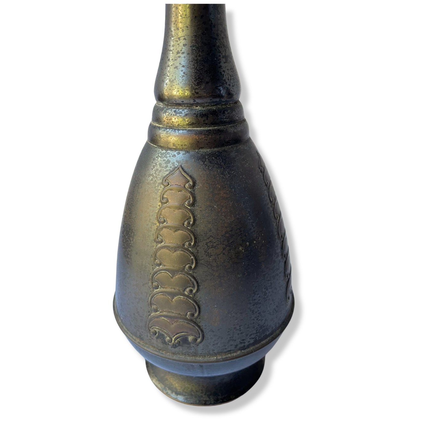 ANTIQUE ART NOUVEAU DUTCH BRASS VASES FROM HOLLAND BY KMD ROYAL AND DAALDEROP