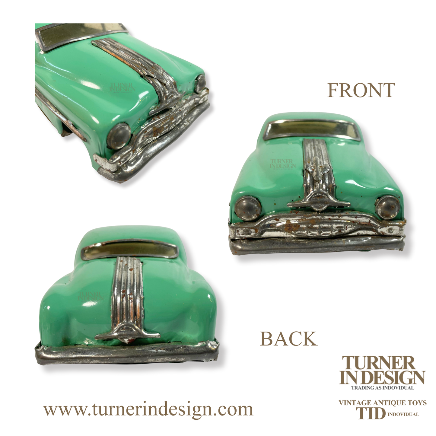 VINTAGE CLASSIC LIMITED REPRODUCTION MINISTER DELUXE MECHANICAL AND AUTOMATIC FRICTION TIN TOY CAR, MODEL OF THE 1954 PONTIAC