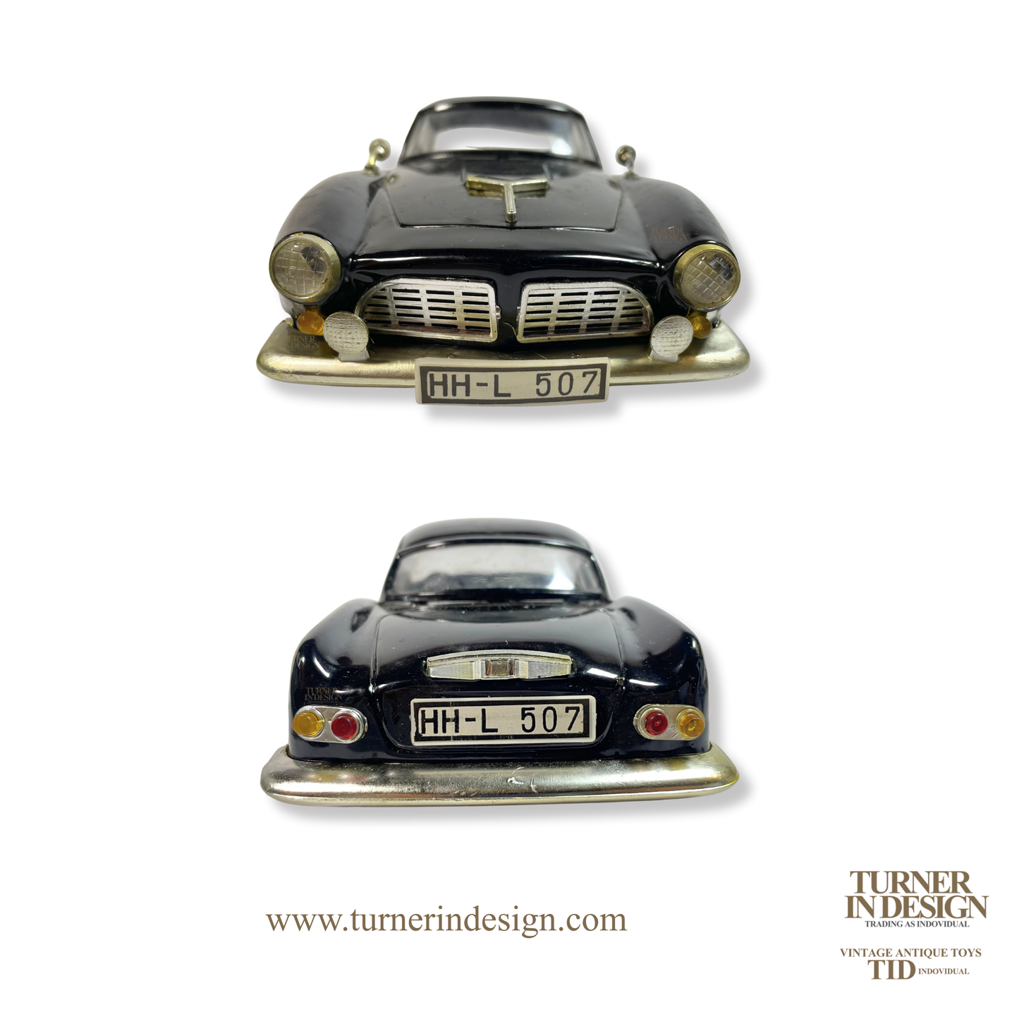 VINTAGE CLASSIC LIMITED REPRODUCTION LUXE CAR MF-344 FRICTION TIN TOY CAR, MODEL OF THE LEGENDARY 1950s BMW 507
