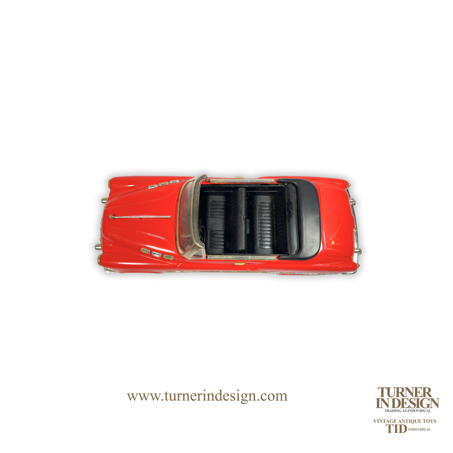 VINTAGE CLASSIC LIMITED REPRODUCTION MF-321 TIN FRICTION TOY CAR, MODEL OF 1950 STUDEBAKER BUICK OPEN STANDARD SEDAN