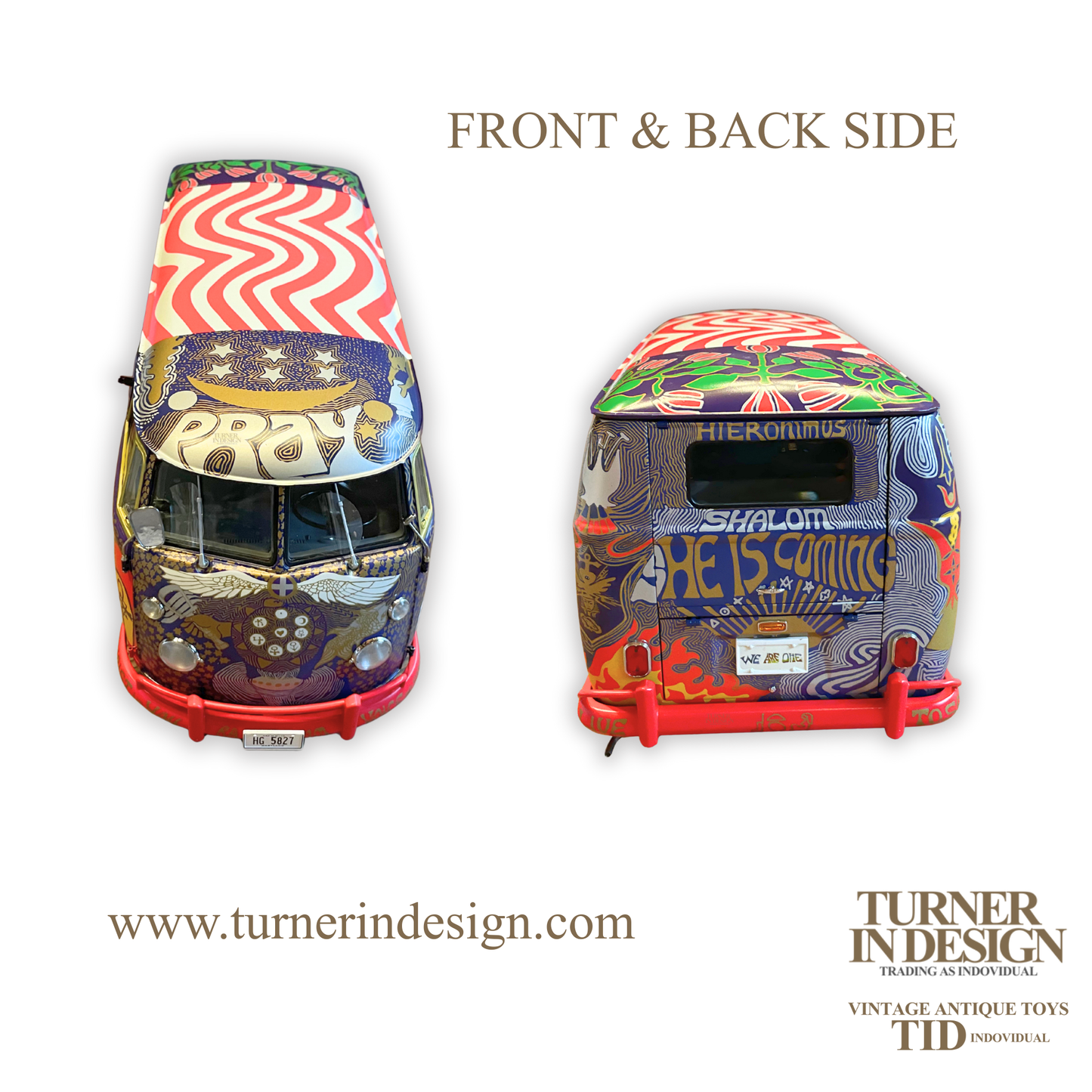 VINTAGE LIMITED EDITION (ONLY 3000 PIECES WORLDWIDE) | 1969 VW KOMBI WOODSTOCK LIGHT BUS DIE-CAST | SCALE 1:12 | OFFICIALLY LICENSED BY VOLKSWAGEN