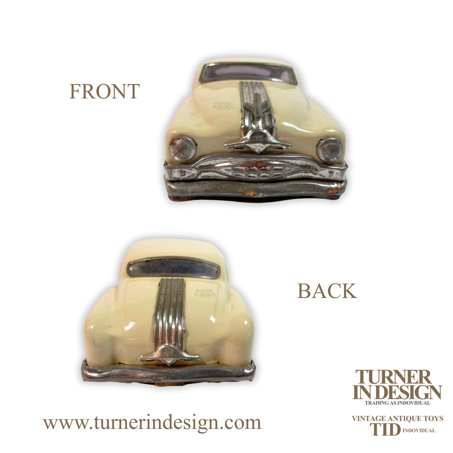 VINTAGE CLASSIC LIMITED REPRODUCTION MINISTER DELUXE MECHANICAL AND AUTOMATIC FRICTION TIN TOY CAR, MODEL OF THE 1954 PONTIAC