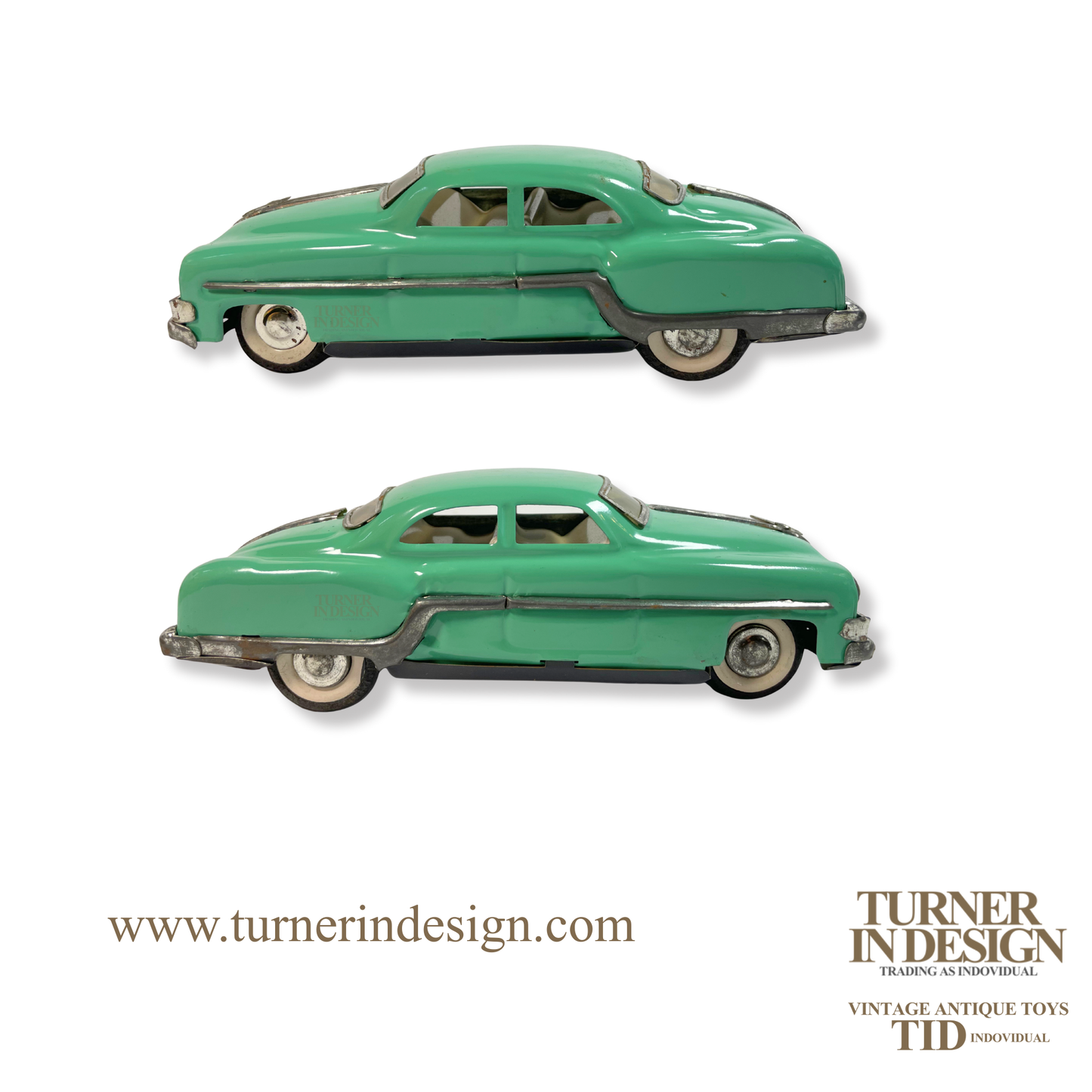 VINTAGE CLASSIC LIMITED REPRODUCTION MINISTER DELUXE MECHANICAL AND AUTOMATIC FRICTION TIN TOY CAR, MODEL OF THE 1954 PONTIAC