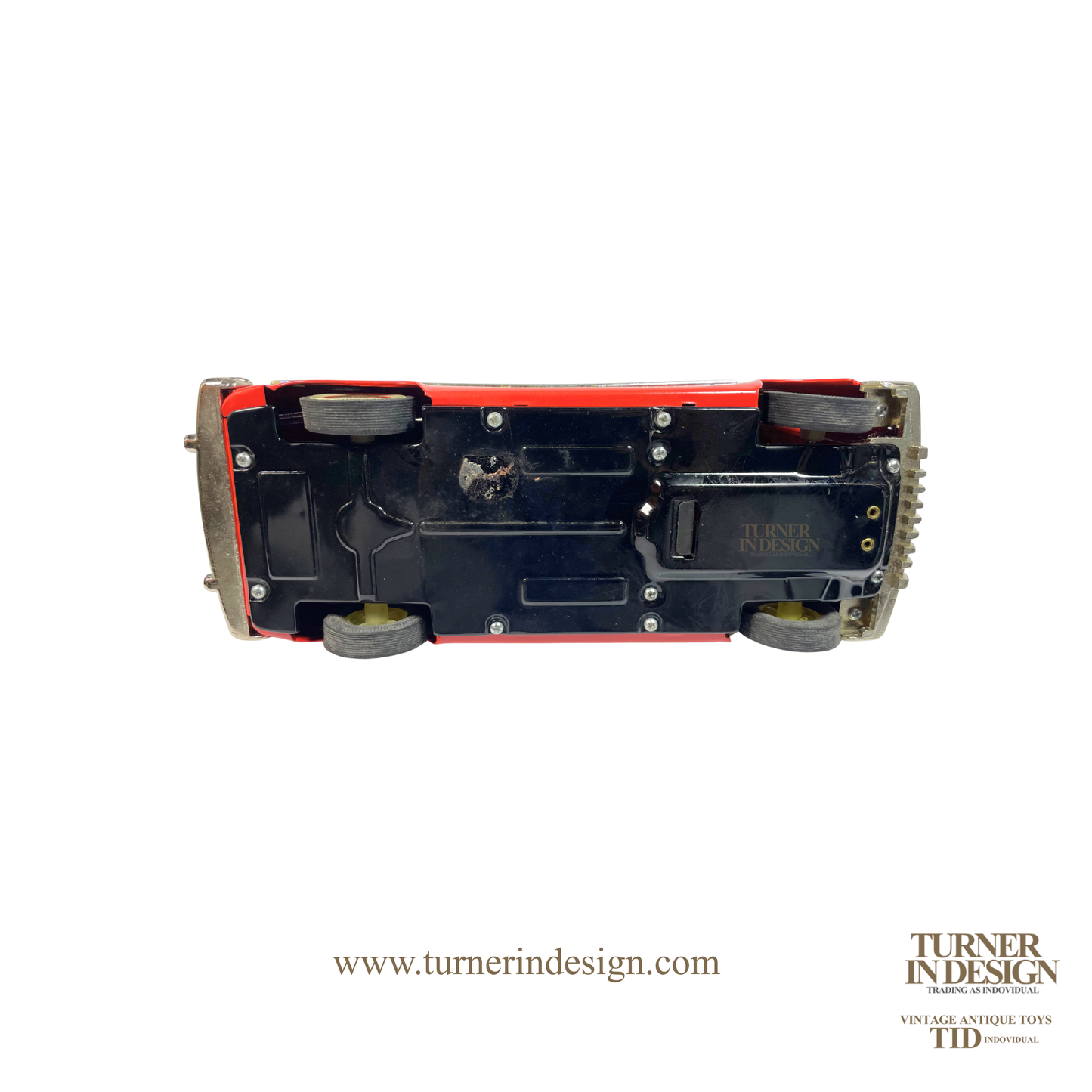 VINTAGE CLASSIC LIMITED REPRODUCTION MF-321 TIN FRICTION TOY CAR, MODEL OF 1950 STUDEBAKER BUICK OPEN STANDARD SEDAN