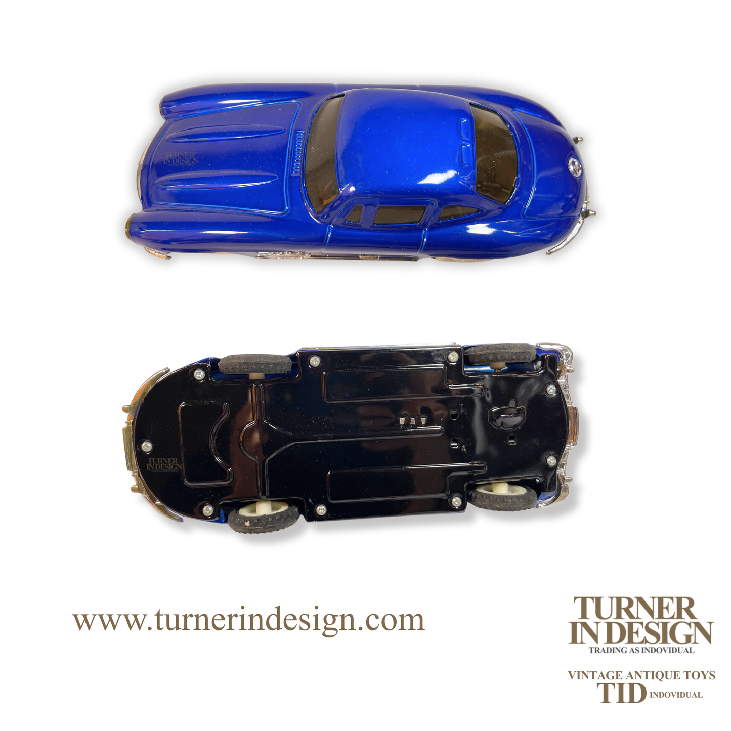 VINTAGE CLASSIC LIMITED REPRODUCTION MF-326 FRICTION TIN TOY CAR, MODEL OF THE ICONIC 1956 SEDAN MERCEDES BENZ