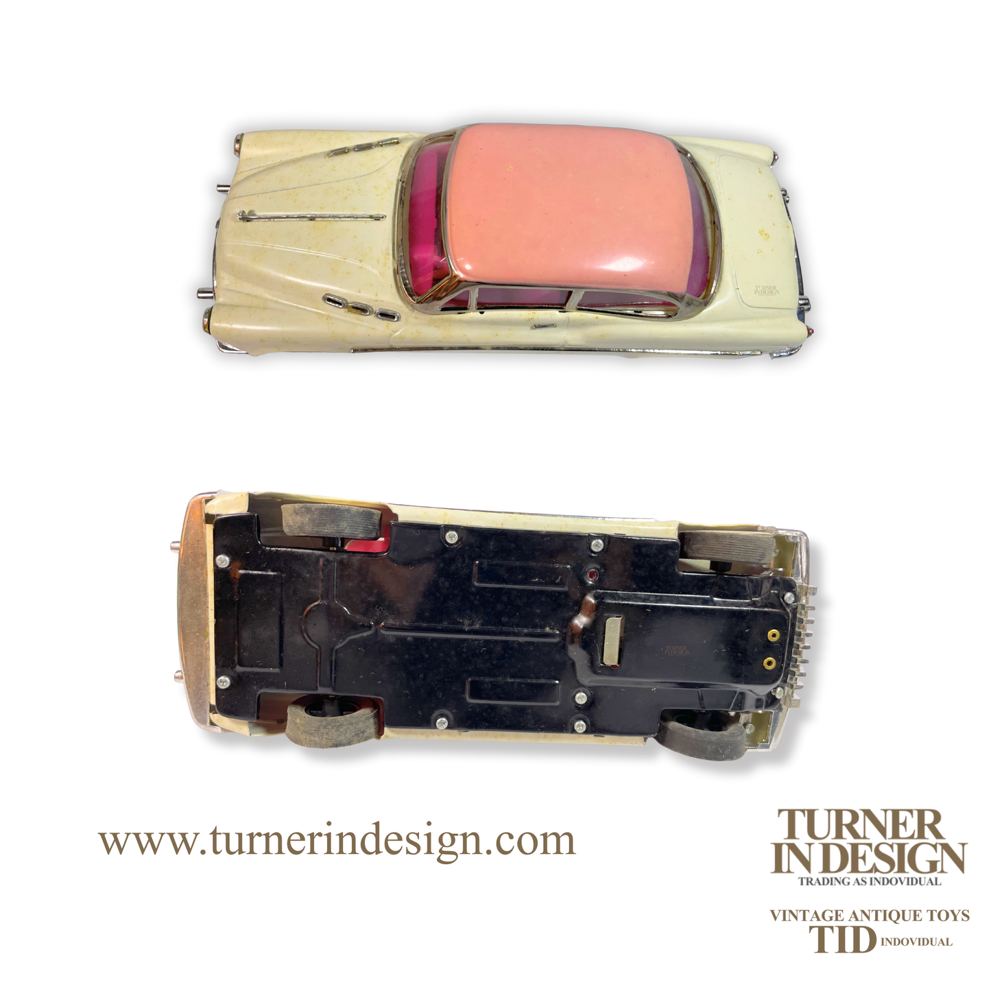 VINTAGE CLASSIC LIMITED REPRODUCTION MF-322 FRICTION TIN TOY CAR, MODEL OF THE 1950s BUICK STANDARD SEDAN