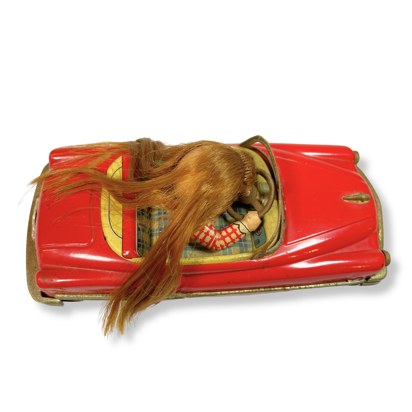 CRAGSTAN JAPAN VINTAGE c1950’s FRICTION WIND-UP TIN TOY CAR