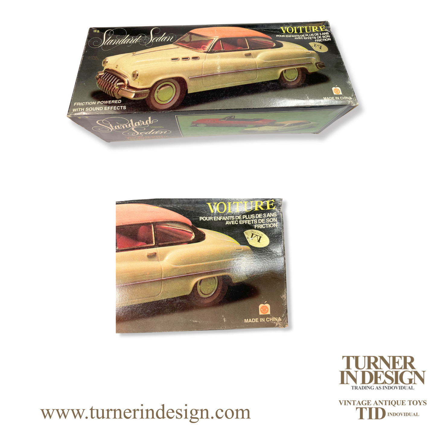 VINTAGE CLASSIC LIMITED REPRODUCTION MF-322 FRICTION TIN TOY CAR, MODEL OF THE 1950s BUICK STANDARD SEDAN