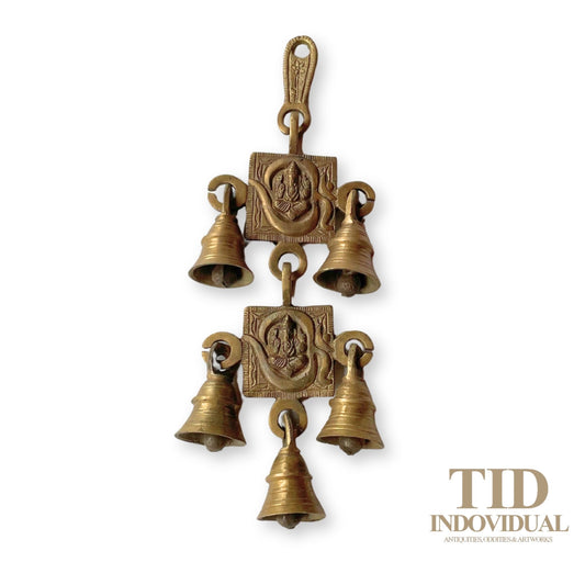 ANTIQUE DECORATIVE- HANDICRAFT BRASS GANESHA BELL WALL DECORATION