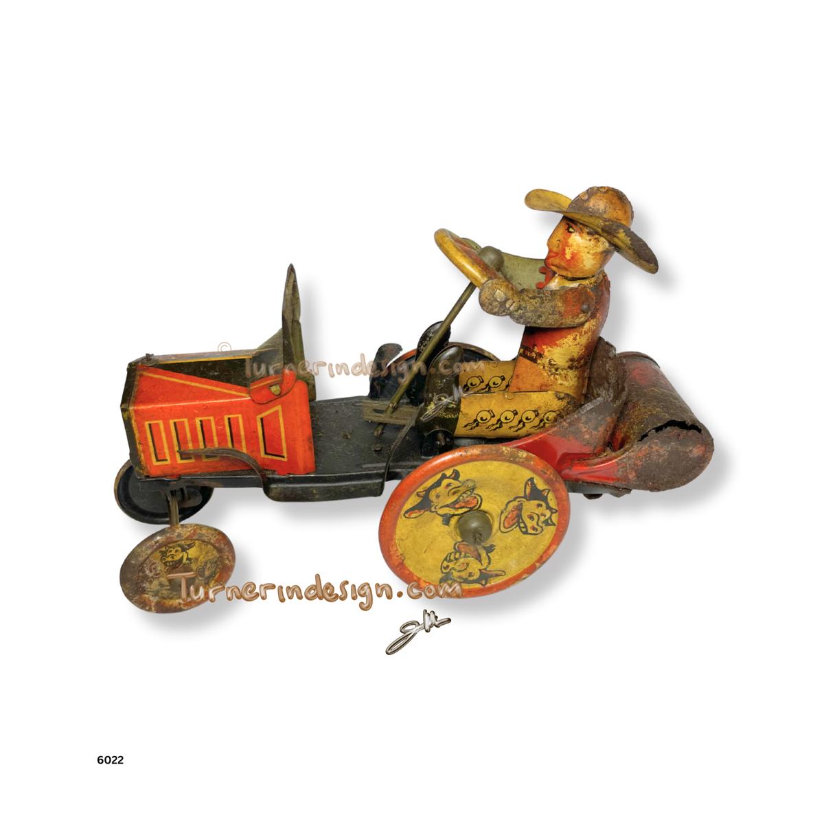 Vintage 1930s Marx "Whoopee Car" Wind-Up Tin Litho Toy | Original Louis Marx & Co. USA