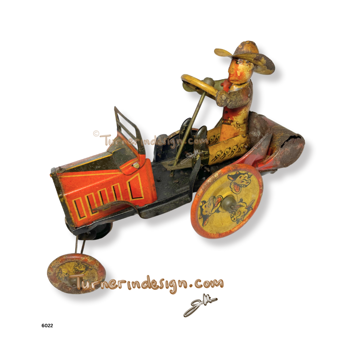 Vintage 1930s Marx "Whoopee Car" Wind-Up Tin Litho Toy | Original Louis Marx & Co. USA