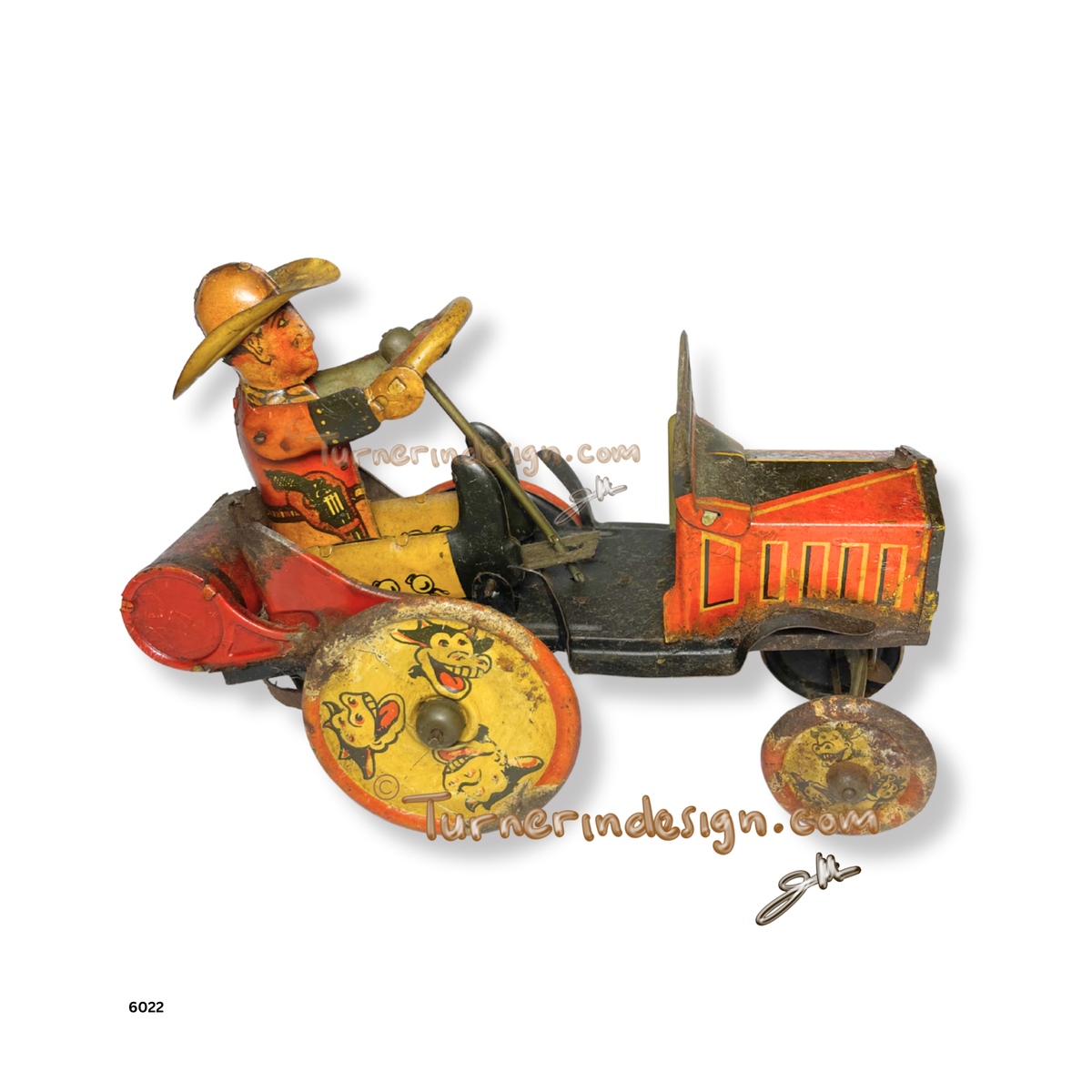 Vintage 1930s Marx "Whoopee Car" Wind-Up Tin Litho Toy | Original Louis Marx & Co. USA