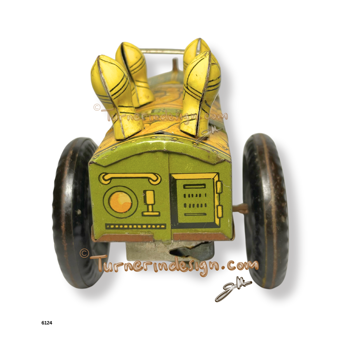 Rare Vintage 1940s Louis Marx "Jumpin' Jeep" Tin Litho Mechanical Wind-Up Toy | Made in USA