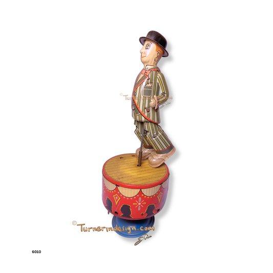 Vintage 1950s Japanese Tin Litho Wind-Up "Dancing Sam" Mechanical Toy | S&E / AHI No. 6546